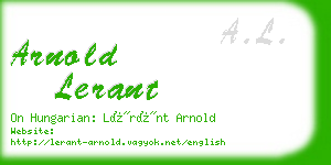 arnold lerant business card